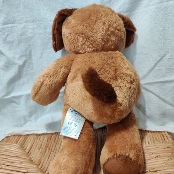 Build A Bear BAB Light Brown Puppy Dog Plush Stuffed Animal Smiley Face 16" Toy - Picture 6 of 7